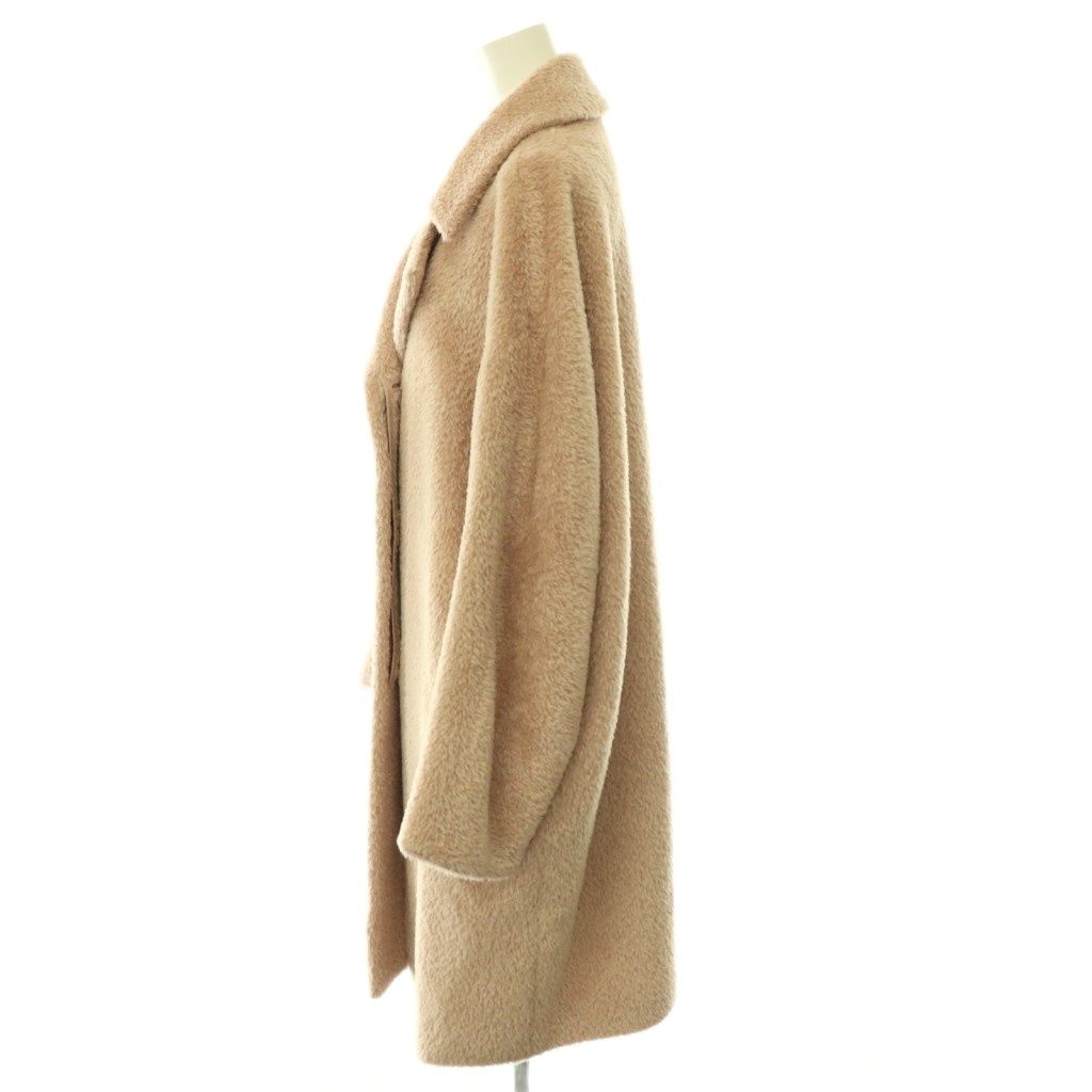 Max Mara Studio Wool Alpaca Shaggy Coat Beige ES — view 3
