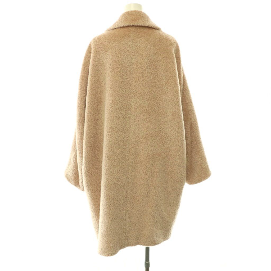 Max Mara Studio Wool Alpaca Shaggy Coat Beige ES — view 2