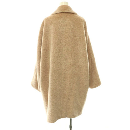 Max Mara Studio Wool Alpaca Shaggy Coat Beige ES — view 2