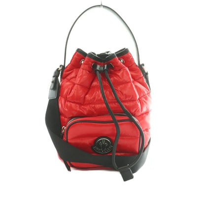 Moncler Kilia 2-Way Shoulder Bag Nylon Quilted Red Black