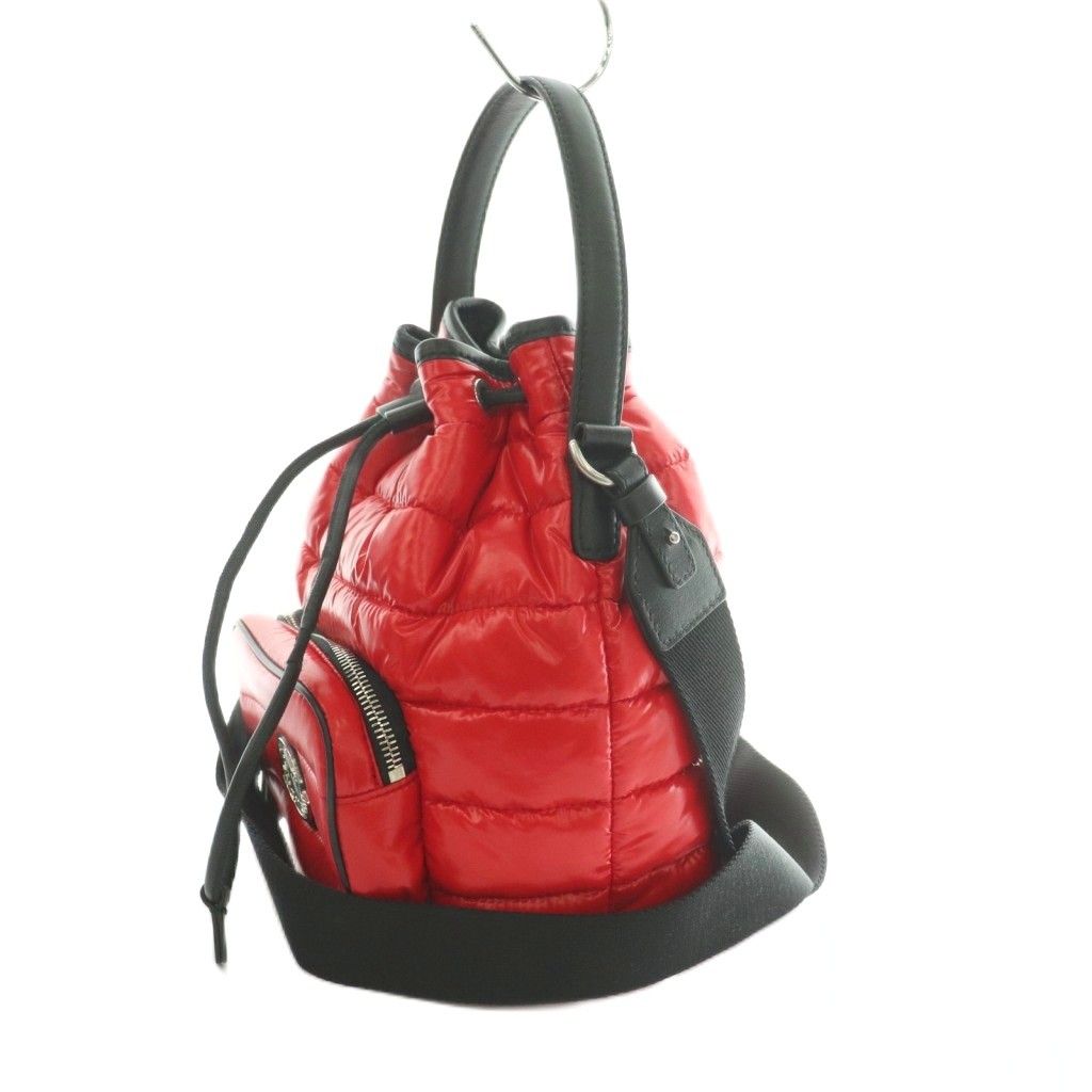 Moncler Kilia 2-Way Shoulder Bag Nylon Quilted Red Black — view 3