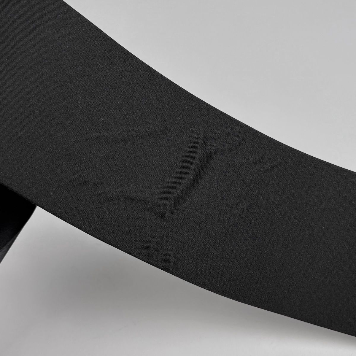 Chanel CC Logo Belt Ribbon Sash Fabric Leather Black — view 3