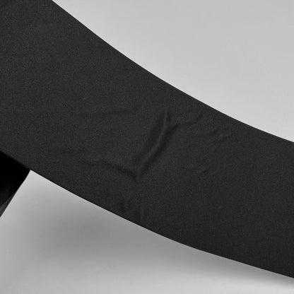 Chanel CC Logo Belt Ribbon Sash Fabric Leather Black — view 3