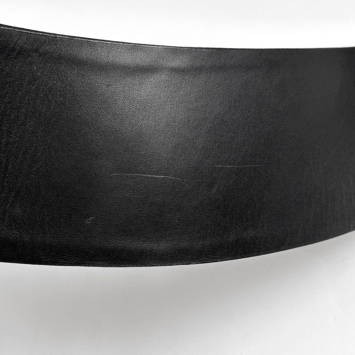 Chanel CC Logo Belt Ribbon Sash Fabric Leather Black — view 4