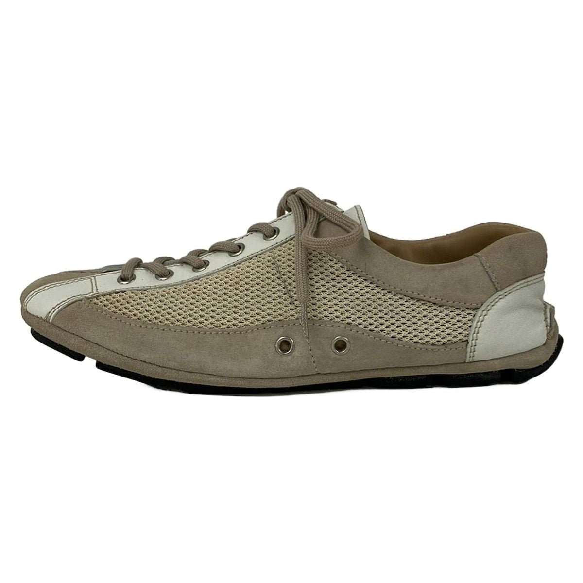 Prada Sneakers Beige White Leather 36.5