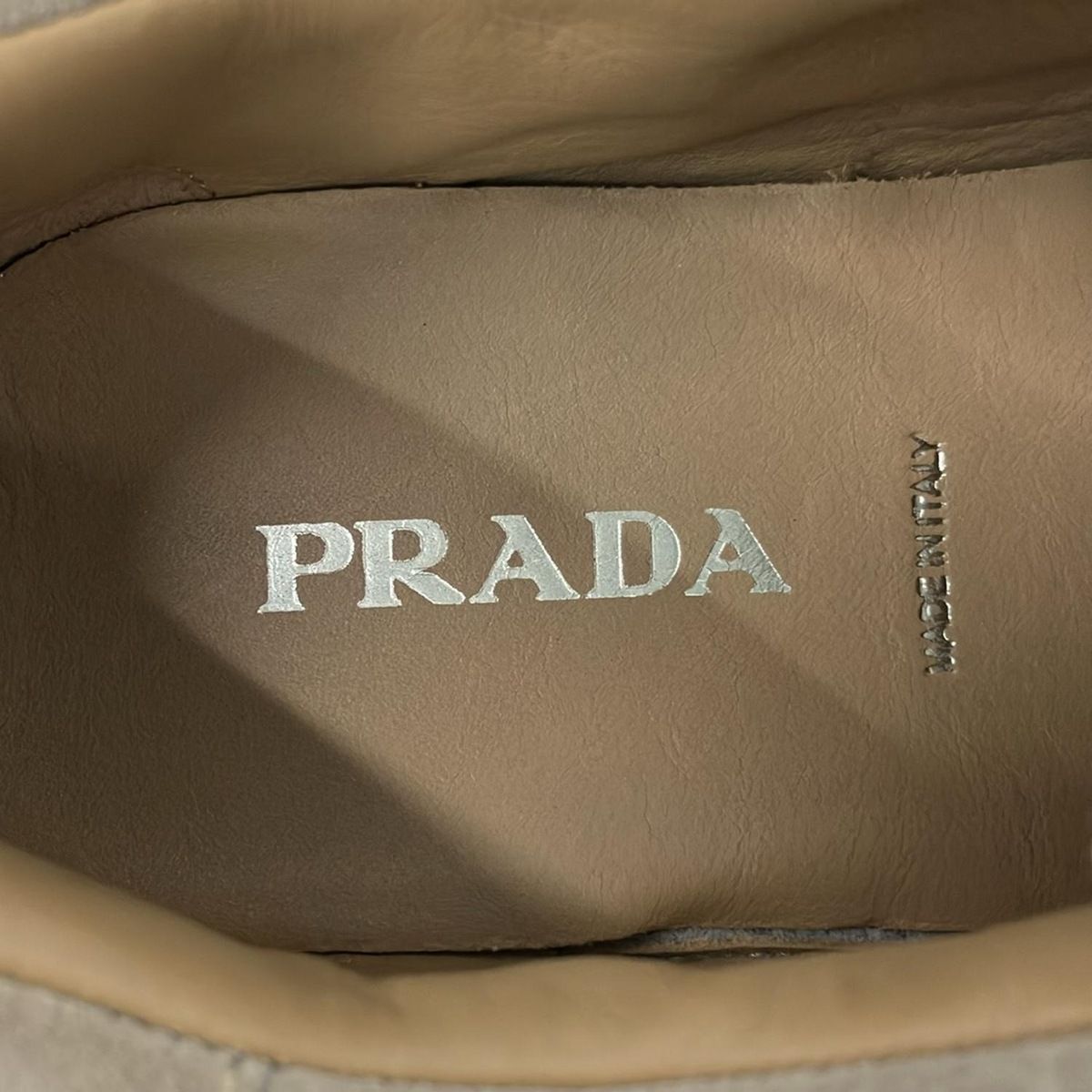 Prada Sneakers Beige White Leather 36.5 — view 5