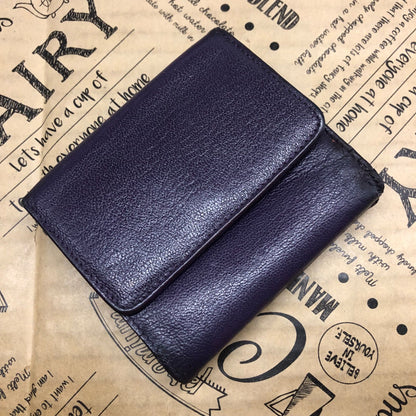 Chanel Trifold Wallet Compact CC Logo Lambskin Purple Card — view 3