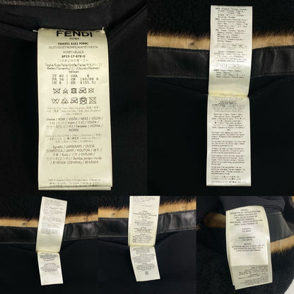 Fendi Vest Mink Leather Fur Ribbon Pearl — view 6