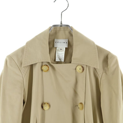Celine Carriage Logo Embroidery Trench Coat Beige 36 — view 3
