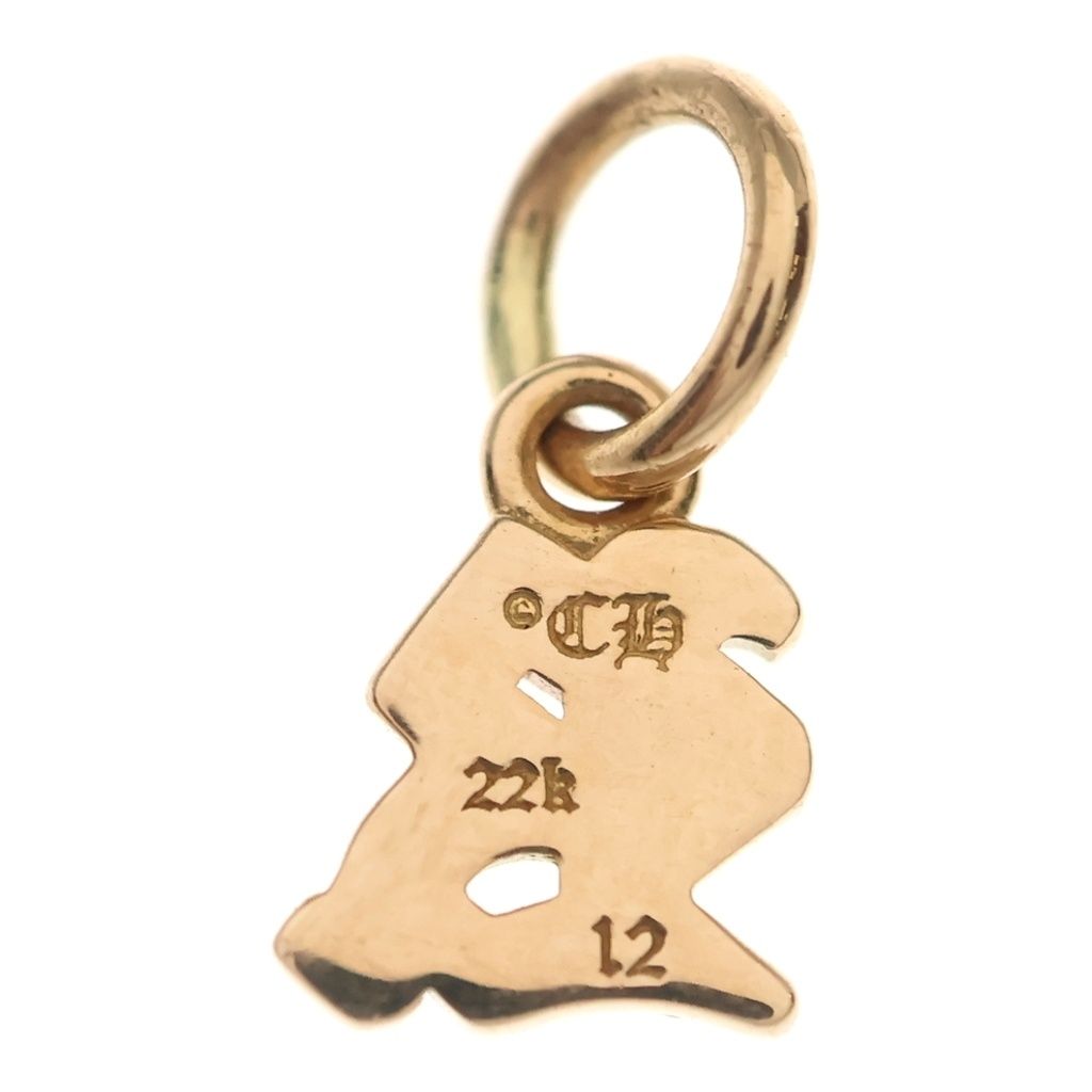 Chrome Hearts 22K Stack Alphabet Charm Initial Gold Pendant — view 2