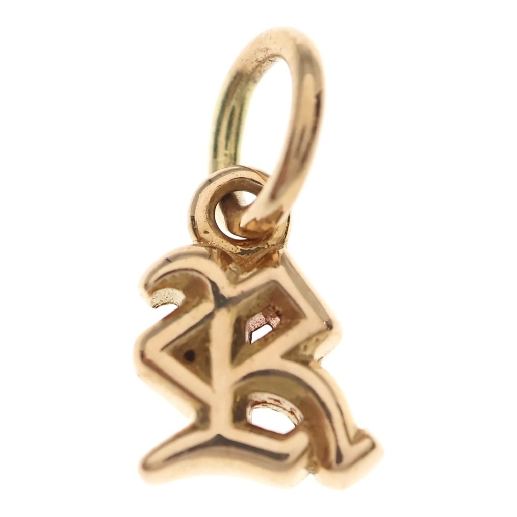 Chrome Hearts 22K Stack Alphabet Charm Initial Gold Pendant
