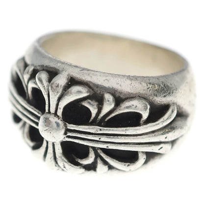 Chrome Hearts Flrl Floral Cross Ring Silver