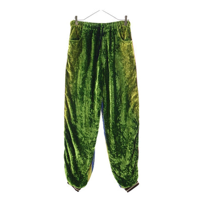 Gucci Mixed Media Jogger Pants Nylon Velour Contrast Side Line Sarouel Multi
