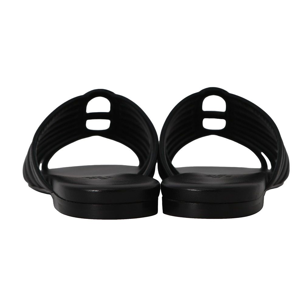 Hermes Sandals Noria Leather Shoes Black 37 — view 3