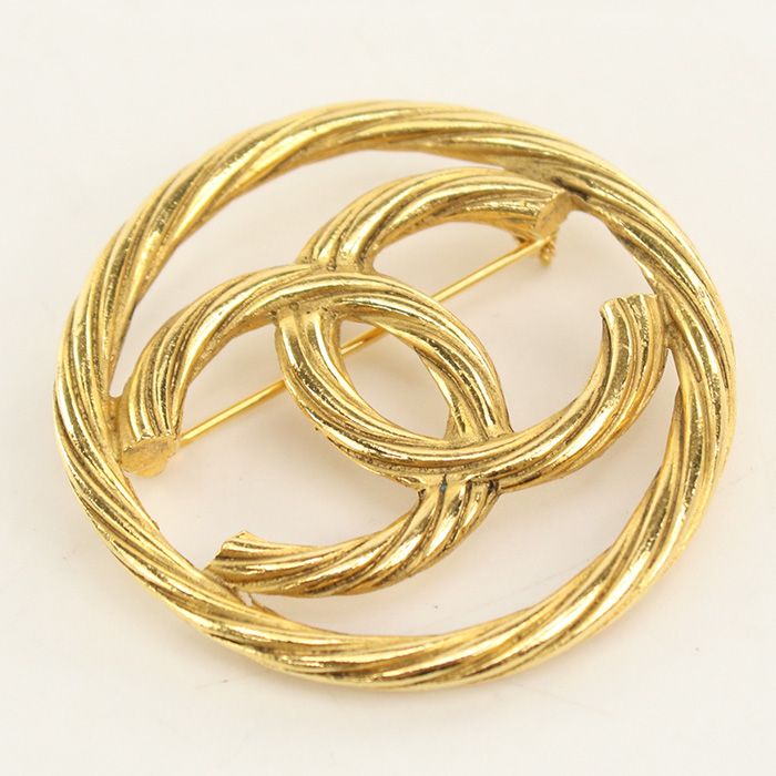 Chanel CC Logo Brooch Metal