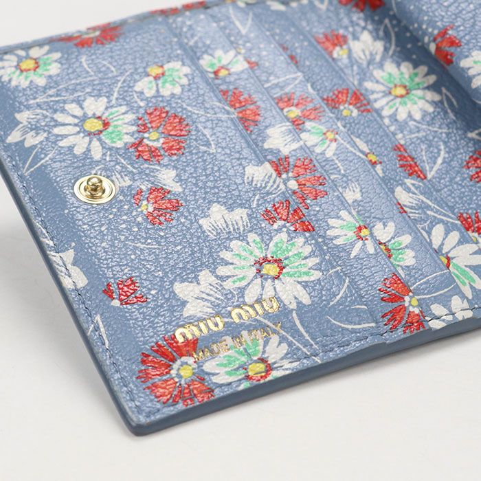 Miu Miu Bifold Wallet Madras Leather — view 7
