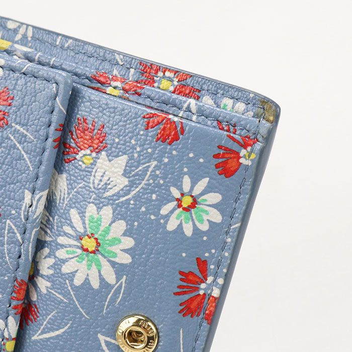 Miu Miu Bifold Wallet Madras Leather — view 8