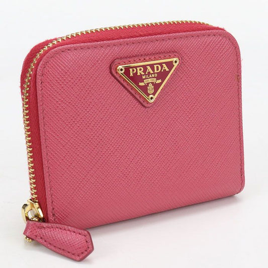 Prada Coin Case Saffiano Triangle 1 268 Purse Leather