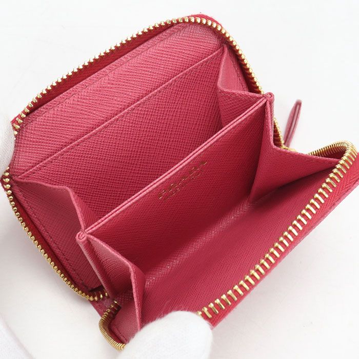 Prada Coin Case Saffiano Triangle 1 268 Purse Leather — view 3