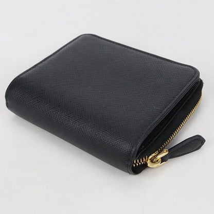 Prada Saffiano Triangle Bifold Wallet Leather — view 2