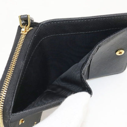 Prada Saffiano Triangle Bifold Wallet Leather — view 4