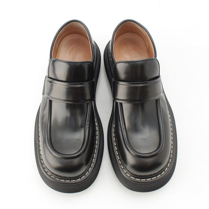 Bottega Veneta Swell Leather Platform Loafers Boots Shoes Black — view 2