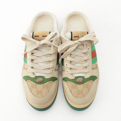 Gucci Screener Leather Sandals Shoes Beige — view 2
