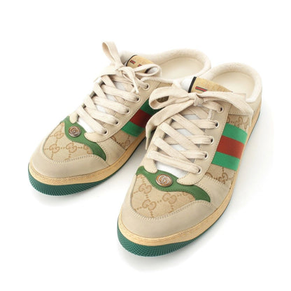 Gucci Screener Leather Sandals Shoes Beige