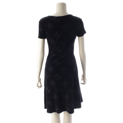 Chanel 96P Cotton Nylon Velour Dress Top Skirt Black 36 — view 4