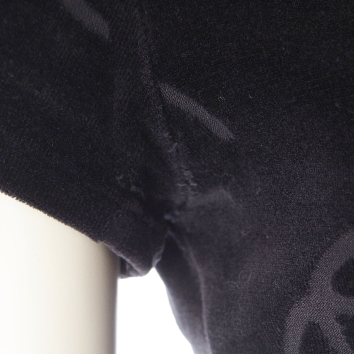 Chanel 96P Cotton Nylon Velour Dress Top Skirt Black 36 — view 8