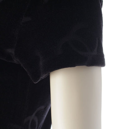 Chanel 96P Cotton Nylon Velour Dress Top Skirt Black 36 — view 6