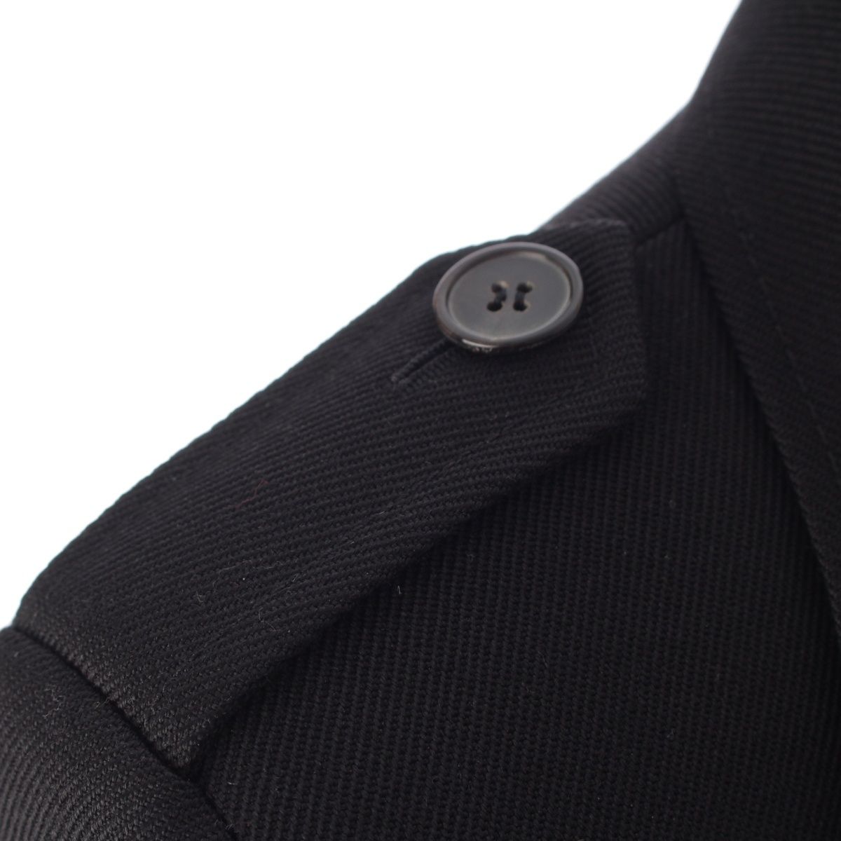 Saint Laurent Wool Cropped Jacket Black — view 6