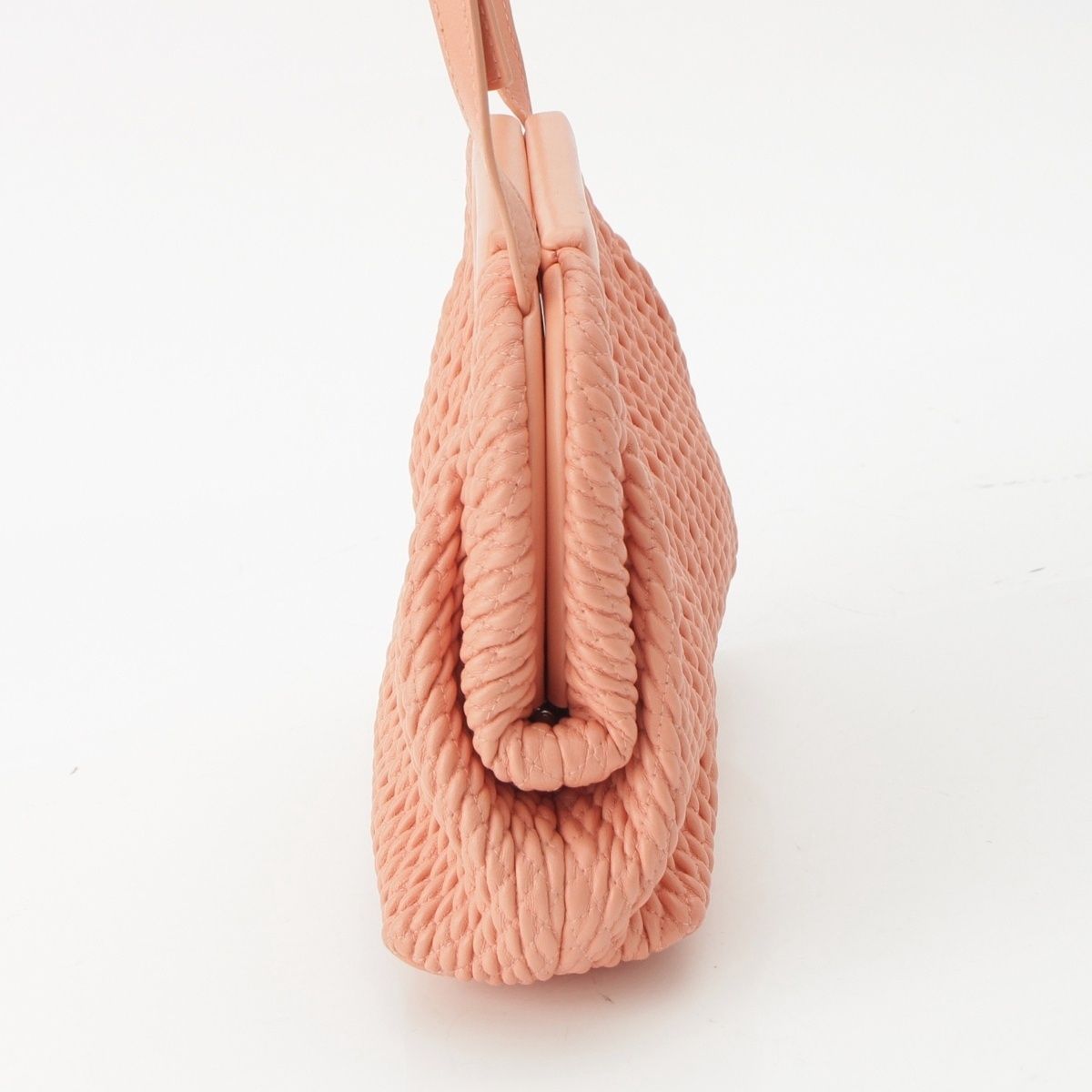Bottega Veneta Leather Point Small Shoulder Bag Pink — view 3