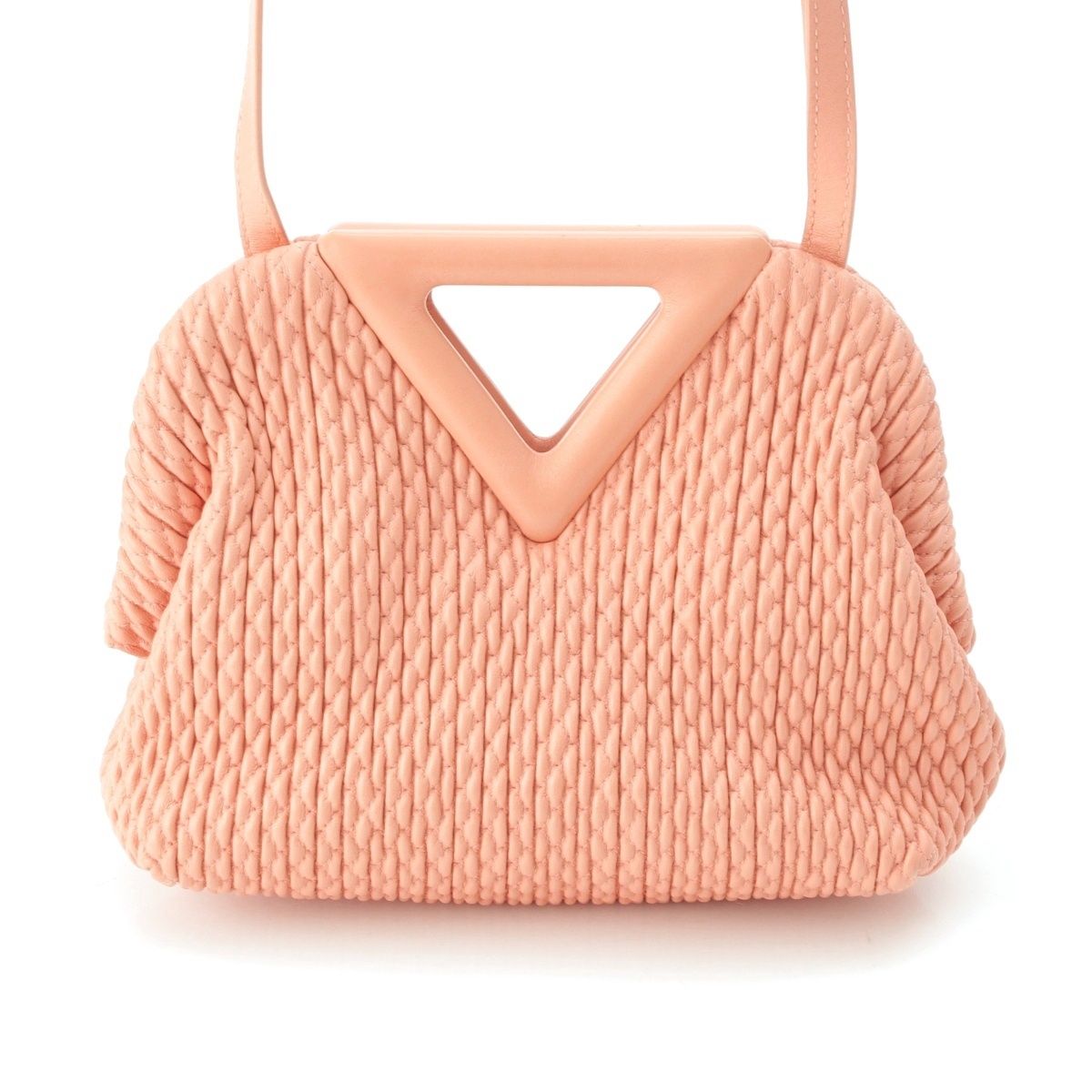Bottega Veneta Leather Point Small Shoulder Bag Pink
