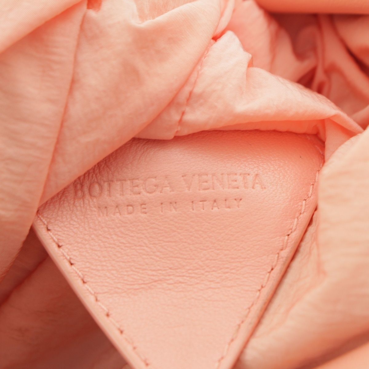Bottega Veneta Leather Point Small Shoulder Bag Pink — view 7