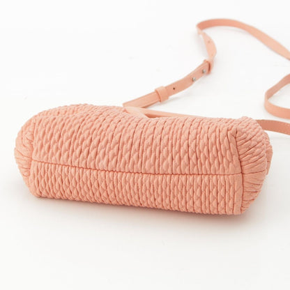 Bottega Veneta Leather Point Small Shoulder Bag Pink — view 5