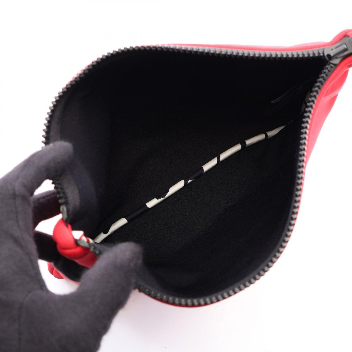 Hermes Pouch Neobain Red Polyamide Trousse Flat — view 3