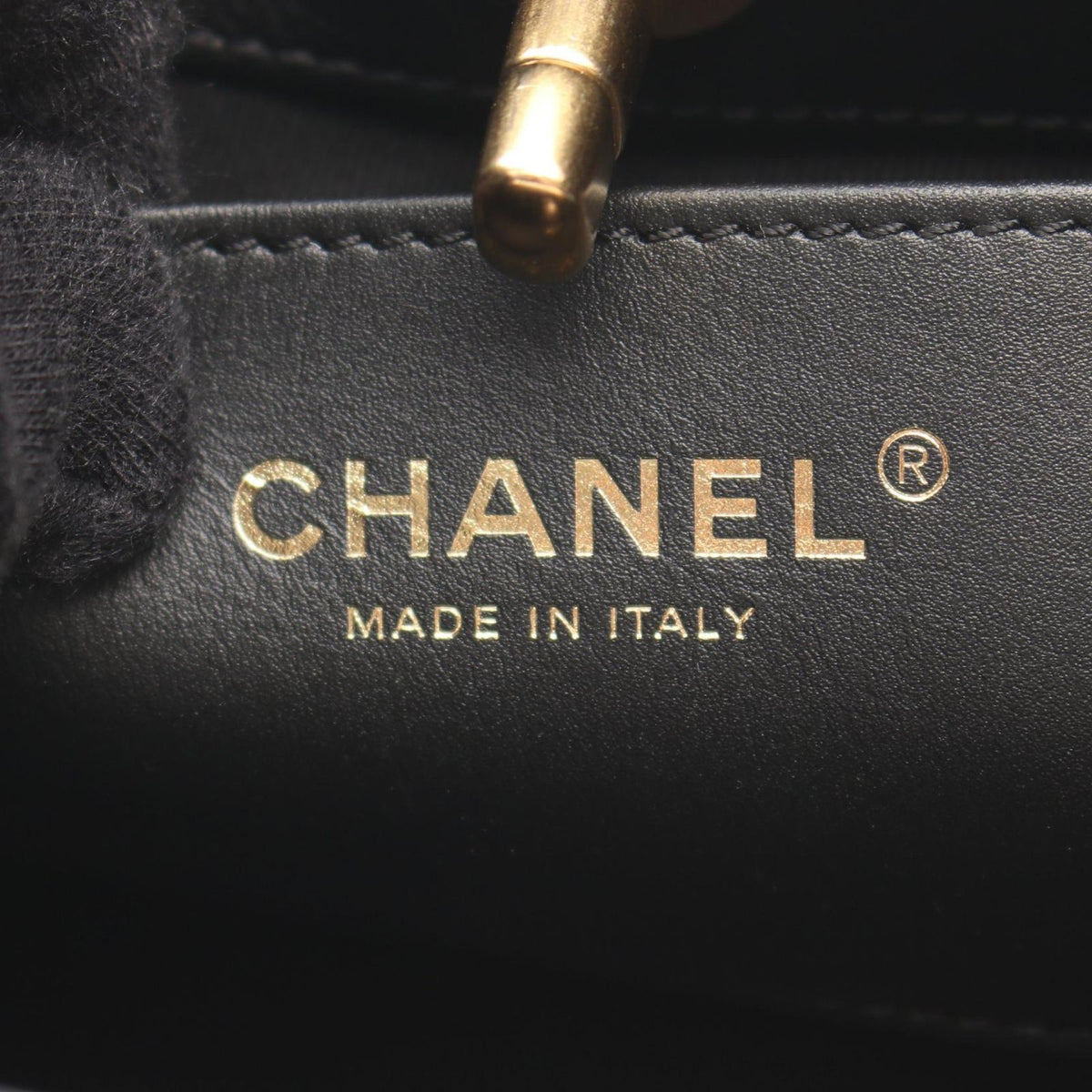 Chanel Shoulder Bag Quilted Pearl Handle 2-Way Black Lambskin Small Shopping — view 4