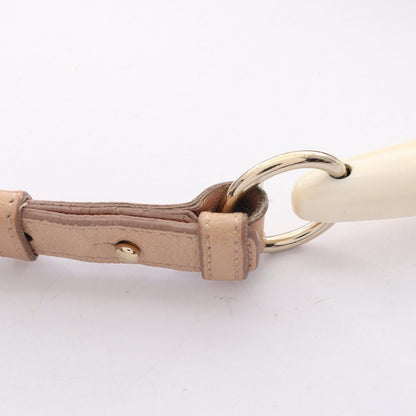 Saint Laurent Shoulder Bag Tropez Beige Leather Ruffle — view 5