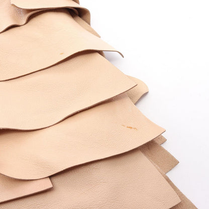 Saint Laurent Shoulder Bag Tropez Beige Leather Ruffle — view 6