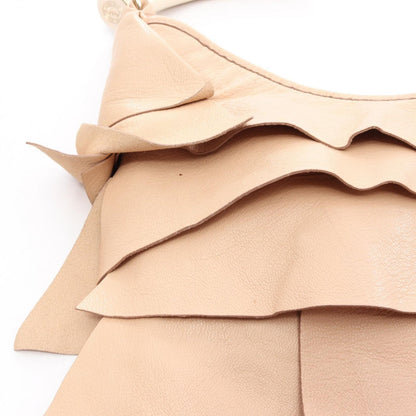 Saint Laurent Shoulder Bag Tropez Beige Leather Ruffle — view 7