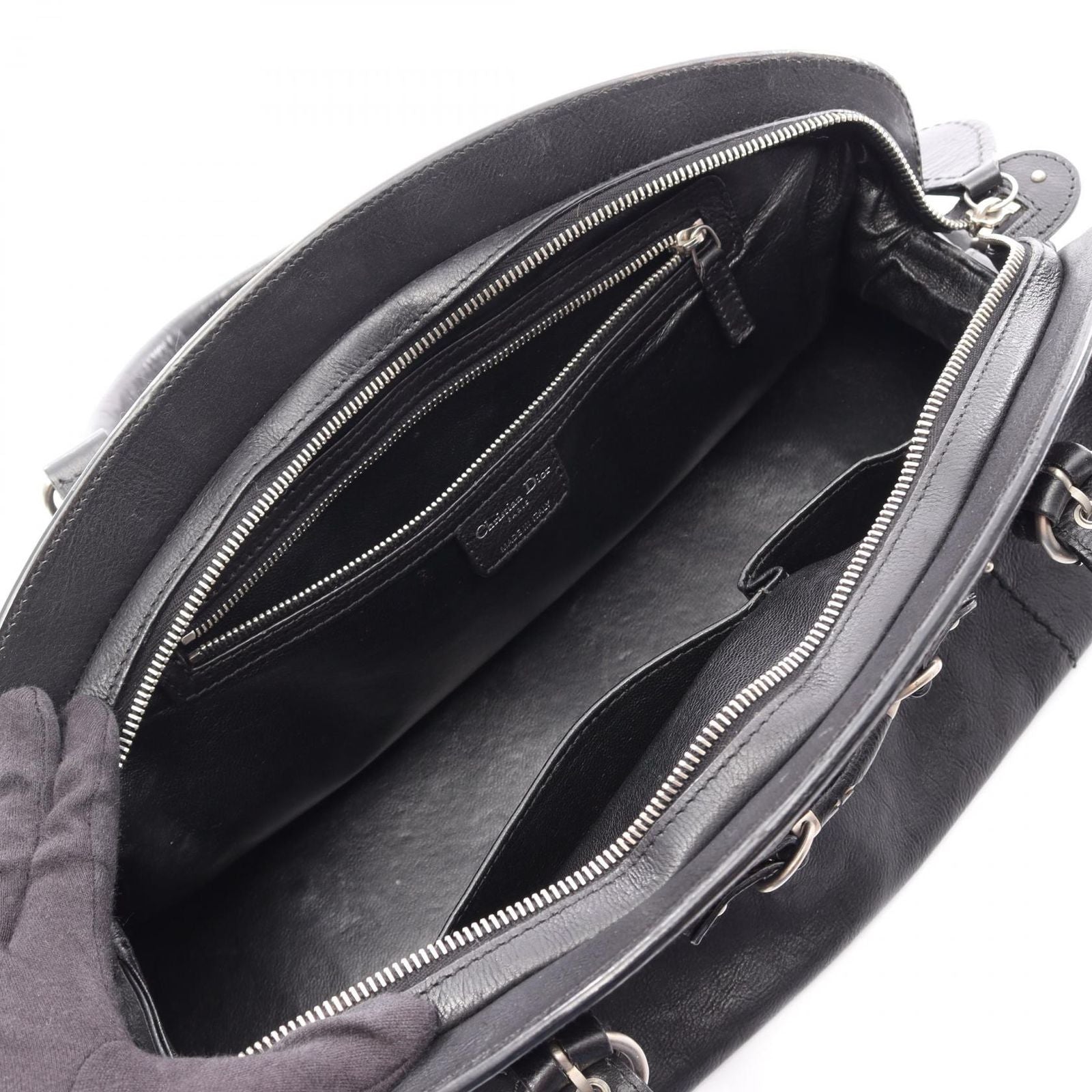 Dior Handbag My Frame Black Leather — view 3