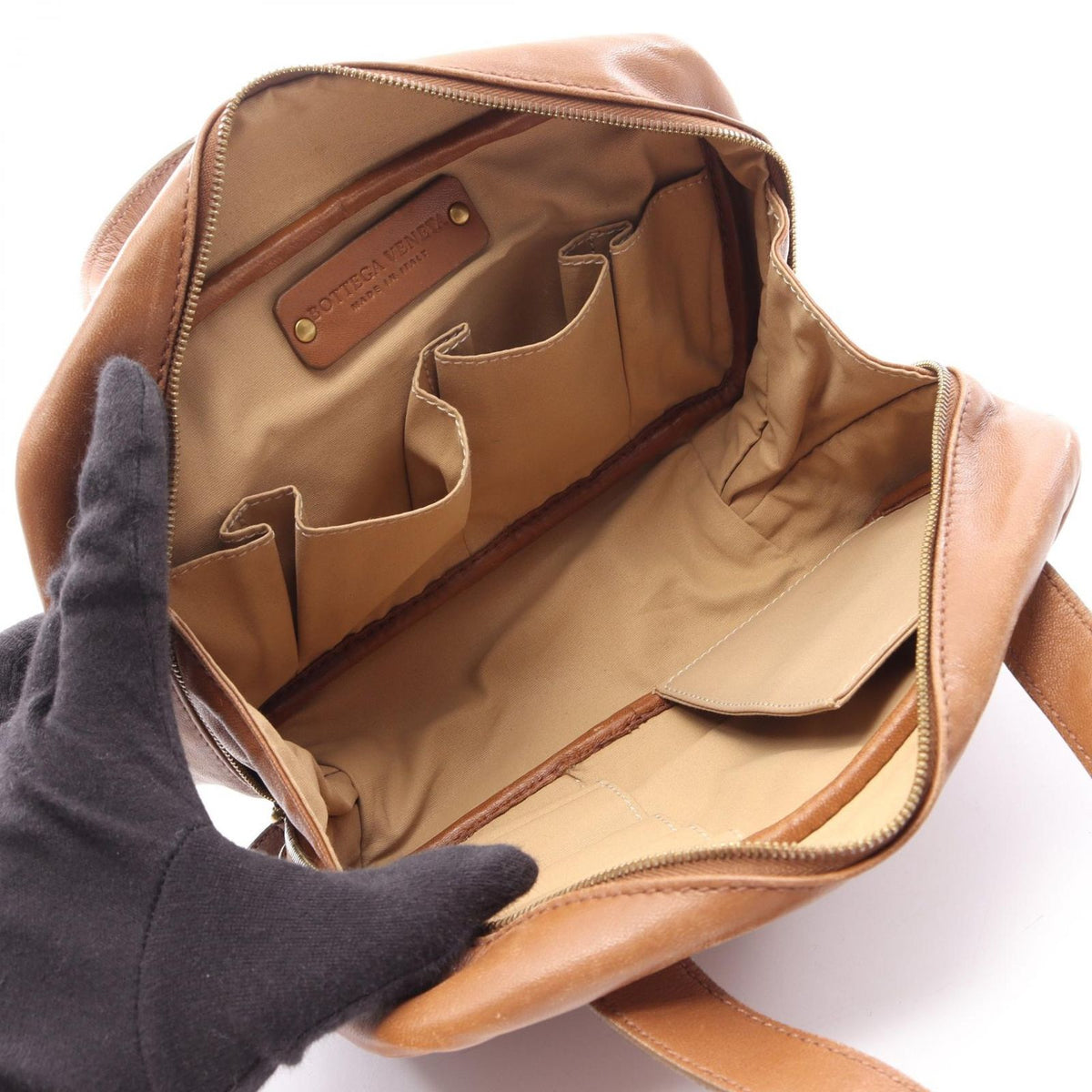 Bottega Veneta Handbag Intrecciato Brown Leather — view 3