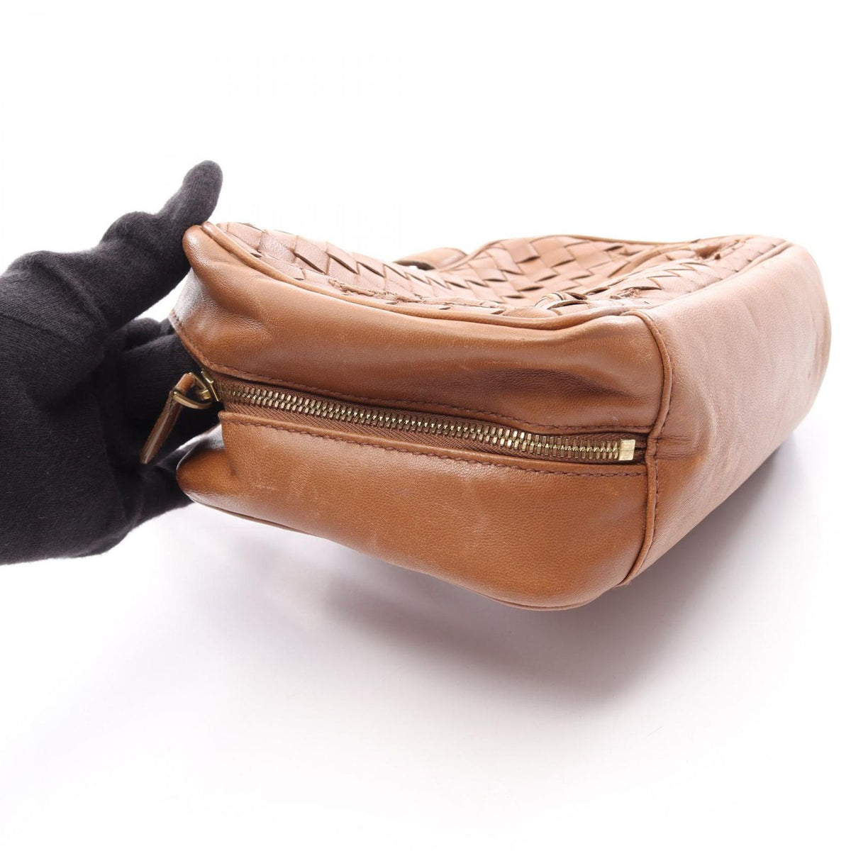 Bottega Veneta Handbag Intrecciato Brown Leather — view 6