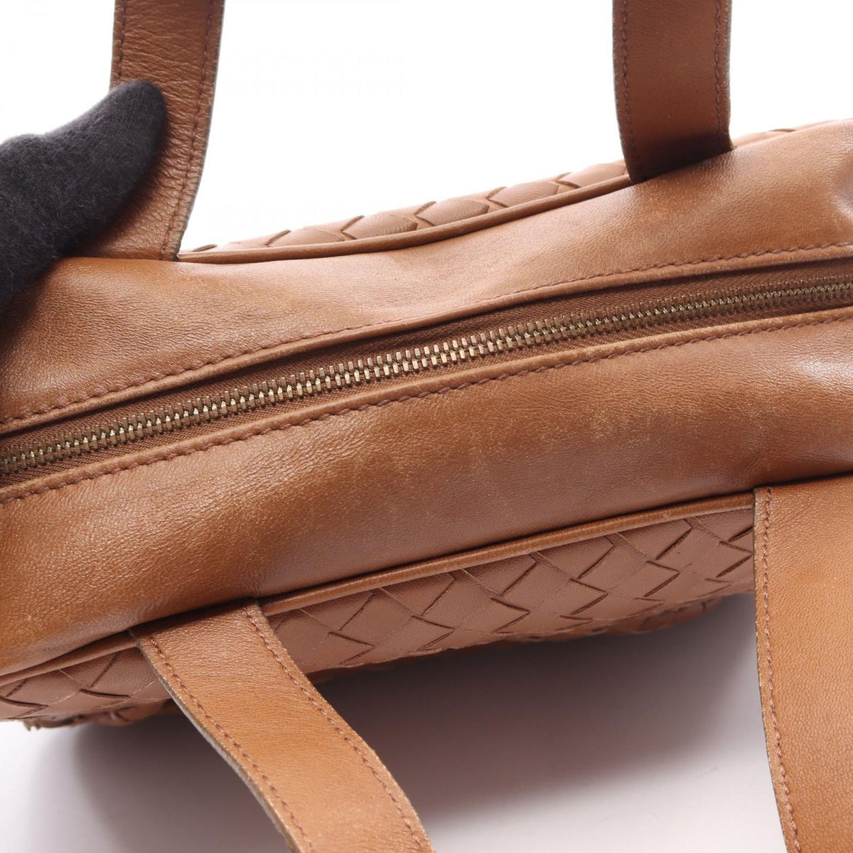 Bottega Veneta Handbag Intrecciato Brown Leather — view 8