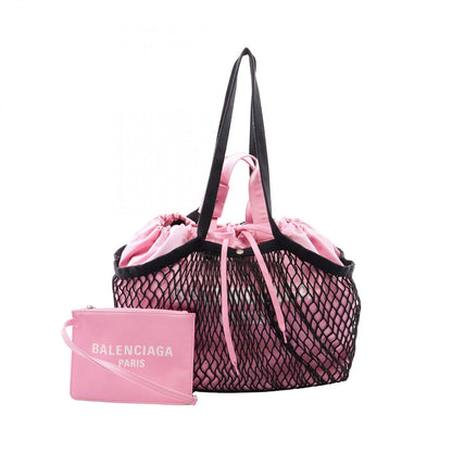 Balenciaga Tote Bag 24 7 Medium 2-Way Pink Black Canvas