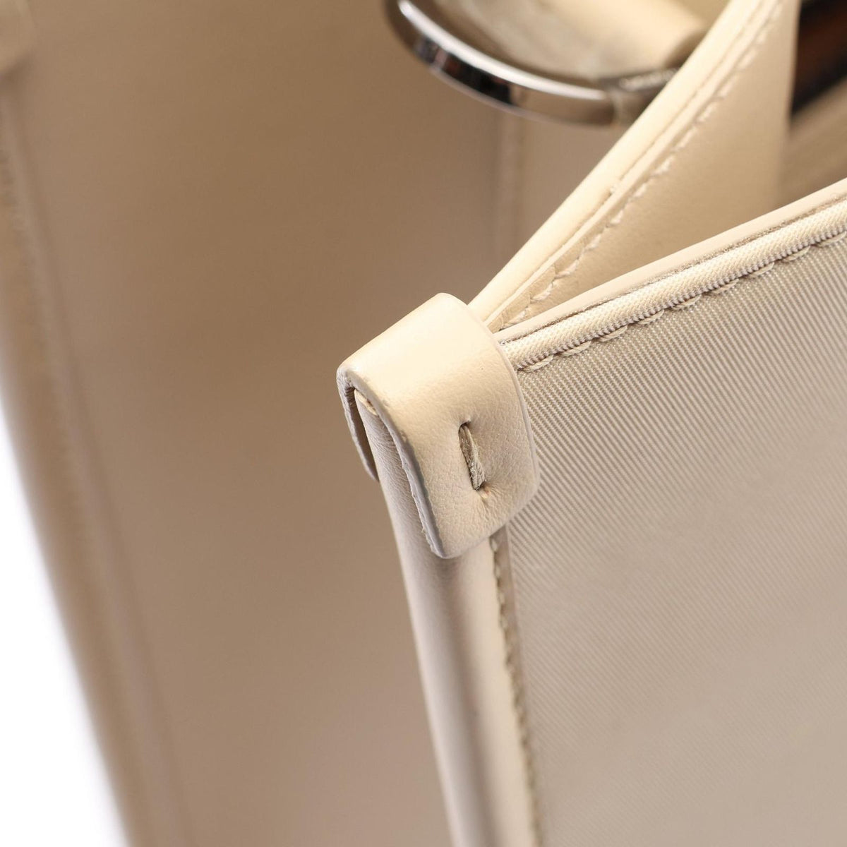 Dolce & Gabbana Tote Bag Logo Shopping Small 2-Way Beige Nylon Leather — view 5