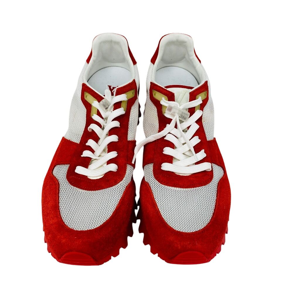 Louis Vuitton LV Runner Line LV Logo Sneakers Red — view 4