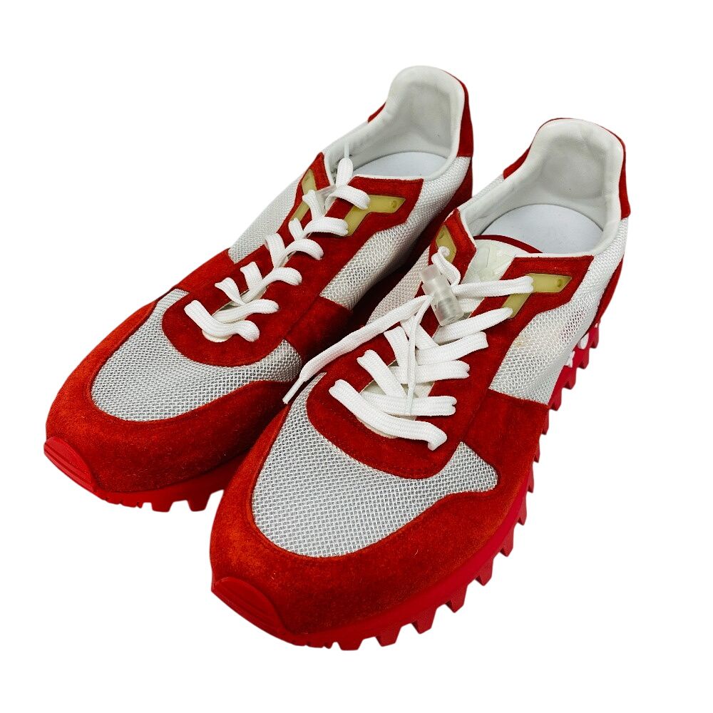Louis Vuitton LV Runner Line LV Logo Sneakers Red — view 3