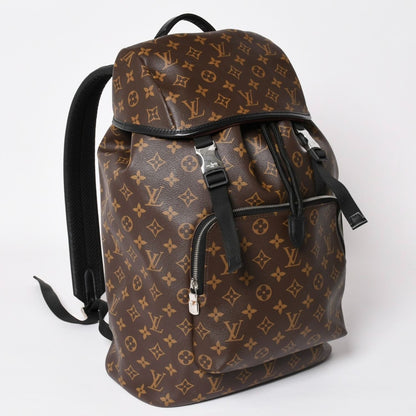 Louis Vuitton Zack Backpack Monogram Macassar Canvas Brown Silver — view 3